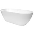 SWISS AQUA TECHNOLOGIES - Swiss Aqua Technologies Dua 170 x 75 cm Baignoire îlot en acrylique + Siphon, sans pieds, blanc (SATDUA1700) - vignette