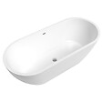 SWISS AQUA TECHNOLOGIES - Swiss Aqua Technologies Dua 170 x 75 cm Baignoire îlot en acrylique + Siphon, sans pieds, blanc (SATDUA1700) - vignette