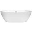 SWISS AQUA TECHNOLOGIES - Swiss Aqua Technologies Dua 170 x 75 cm Baignoire îlot en acrylique + Siphon, sans pieds, blanc (SATDUA1700) - vignette