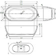 SWISS AQUA TECHNOLOGIES - Swiss Aqua Technologies Dua 170 x 75 cm Baignoire îlot en acrylique + Siphon, sans pieds, blanc (SATDUA1700) - vignette