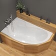 LAGUNA - 170x100 cm Fortuna Plus baignoire asymétrique, sans pieds, blanc, positionnement gauche (FO1700LPLUS) - vignette