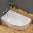 LAGUNA - 170x100 cm Fortuna Plus baignoire asymétrique, sans pieds, blanc, positionnement gauche (FO1700LPLUS) - vignette