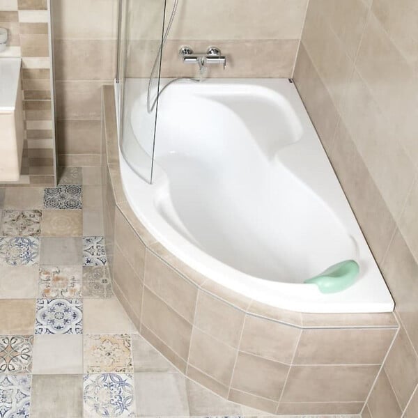 LAGUNA - 170x100 cm Fortuna Plus baignoire asymétrique, sans pieds, blanc, positionnement gauche (FO1700LPLUS) - large