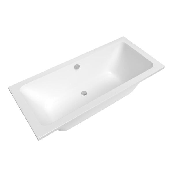 LAGUNA - 160x75 cm Nora Plus baignoire rectangulaire en acrylique, gauche et droite, sans pieds, blanc (NO1600PLUS) - large