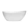 SWISS AQUA TECHNOLOGIES - Swiss Aqua Technologies Mette 158x77 cm Baignoire îlot en marbre Coulé 280L, sans pieds, blanc, (SATMET1580) - vignette