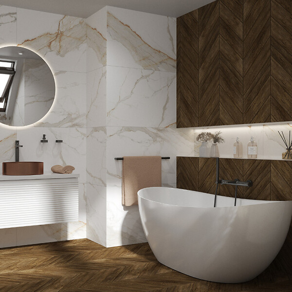 SWISS AQUA TECHNOLOGIES - Swiss Aqua Technologies Mette 158x77 cm Baignoire îlot en marbre Coulé 280L, sans pieds, blanc, (SATMET1580) - large