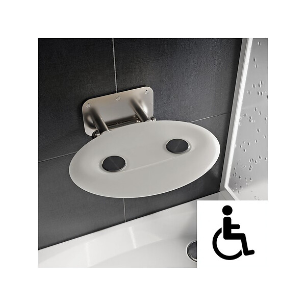 RAVAK - Ovo-P II-Opal siège de douche rabattable PMR pour cabine de douche (B8F0000049) - large