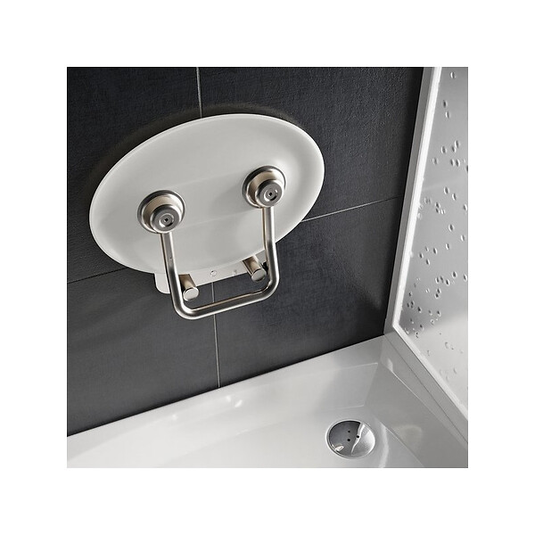 RAVAK - Ovo-P II-Opal siège de douche rabattable PMR pour cabine de douche (B8F0000049) - large