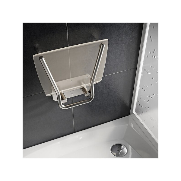 RAVAK - Ovo-B II-Clear siège de douche rabattable PMR pour cabine de douche (B8F0000051) - large
