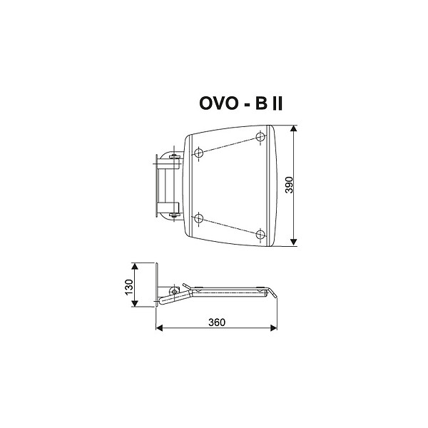 RAVAK - Ovo-B II-Clear siège de douche rabattable PMR pour cabine de douche (B8F0000051) - large
