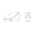 BEMETA - HELP Barre de maintien en angle 120° 66x40cm, Comaxite, Blanc (301102014) - vignette
