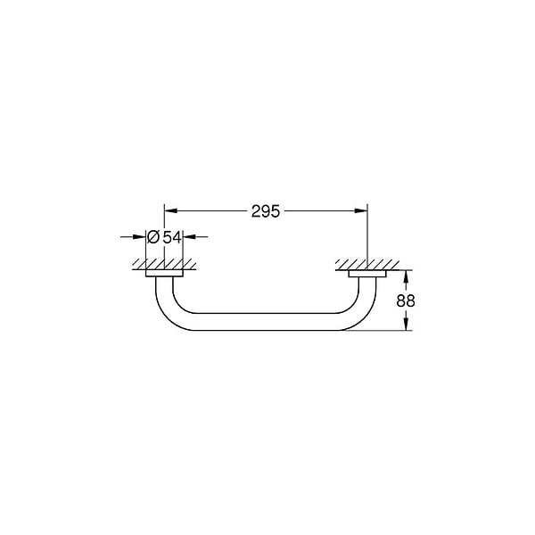 GROHE - Essentials Barre d’appui en métal avec fixations cachées, Warm Sunset brossé (40421DL1) - large