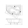 RAVAK - Rosa II 170 x 105 cm Baignoire d'angle orientation gauche en acrylique, sans pieds, blanc (C221000000) - vignette
