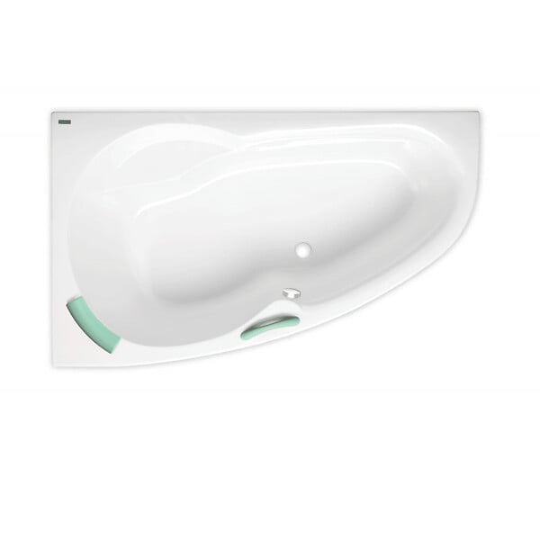 LAGUNA - 160 x 95 cm Luiza baignoire d'angle orientation gauche en acrylique, sans pieds, blanc (LU1600L) - large