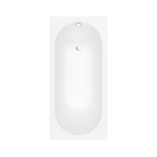 VILLEROY ET BOCH - Villeroy & Boch Oberon 160 x 75 cm Baignoire gauche et droite ovale en Quaryl®, avec pieds, blanc (BQ160OBE2V-01) - large