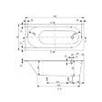 VILLEROY ET BOCH - Villeroy & Boch Oberon 170 x 75 cm Baignoire gauche et droite ovale en Quaryl® , avec pieds, blanc (BQ170OBE2V-01) - vignette