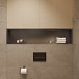 CERAMIA - Timeless Niche de Douche à encastrer, Acier Inoxydable 304, 120x28x10cm, Gun Métal brossé PVD - vignette