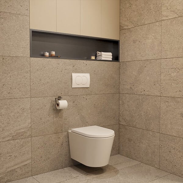 CERAMIA - Timeless Niche de Douche à encastrer, Acier Inoxydable 304, 120x28x10cm, Gun Métal brossé PVD - large
