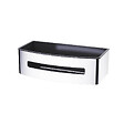 SWISS AQUA TECHNOLOGIES - Swiss Aqua Technologies Panier de douche 22 cm en acier inoxydable, Chrome et Noir (SATDPOLCHC) - vignette