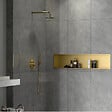 SWISS AQUA TECHNOLOGIES - Swiss Aqua Technologies Niche de Douche à encastrer, Acier Inoxydable 304, 120x30x10cm, Or brossé PVD (SATAURN12128BG) - vignette