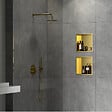 CERAMIA - Niche de Douche à encastrer, Acier Inoxydable 304, 30x30x10cm, Or brossé PVD - vignette