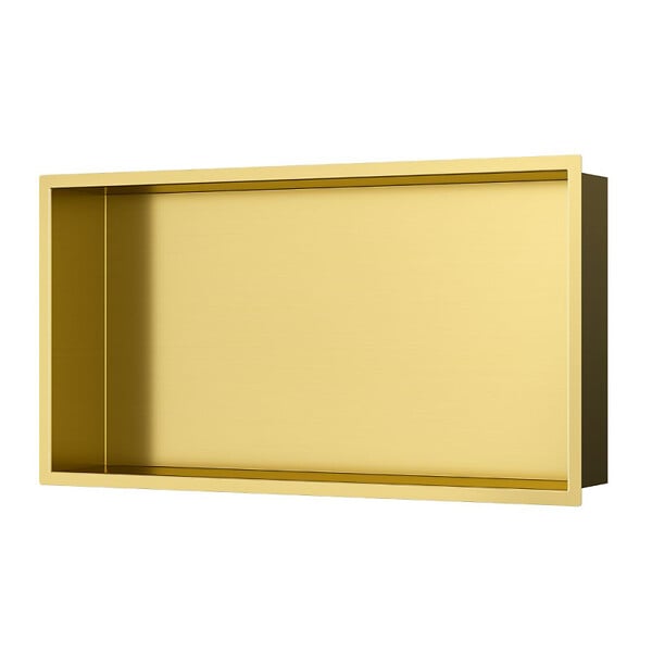 CERAMIA - Niche de Douche à encastrer, Acier Inoxydable 304, 60x30x10cm, Or brossé PVD - large