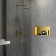 CERAMIA - Niche de Douche à encastrer, Acier Inoxydable 304, 60x30x10cm, Or brossé PVD - vignette