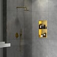 SWISS AQUA TECHNOLOGIES - Swiss Aqua Technologies Niche de Douche à encastrer, Acier Inoxydable 304, 2 étagères, 60x30x10cm, Or brossé PVD (SATAURN6030SBG) - vignette