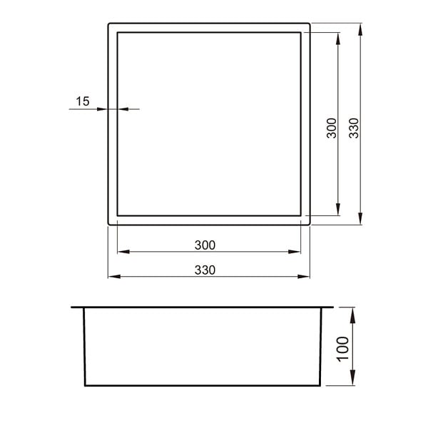 CERAMIA - Timeless Niche de Douche à encastrer, Acier Inoxydable 304, 30x30x10cm, Noir mat - large