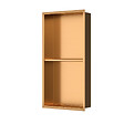 SWISS AQUA TECHNOLOGIES - Swiss Aqua Technologies Aurum Niche de Douche à encastrer, Acier Inoxydable 304, 2 étagères, 60x30x10cm, Cuivre brossé PVD (SATAURN6030SBRG) - vignette