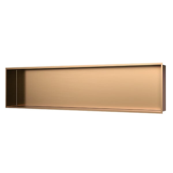 CERAMIA - Timeless Niche de Douche à encastrer, Acier Inoxydable 304, 120x28x10cm, Cuivre brossé PVD - large