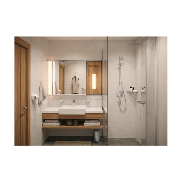HANSGROHE - Hansgrohe AddStoris Tablette d'angle, Chrome (41741000) - large