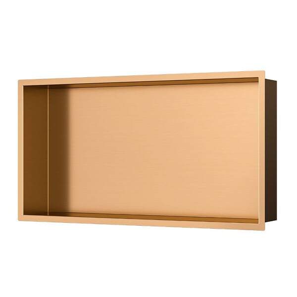 CERAMIA - Timeless Niche de Douche à encastrer, Acier Inoxydable 304, 60x30x10cm, Cuivre brossé PVD - large