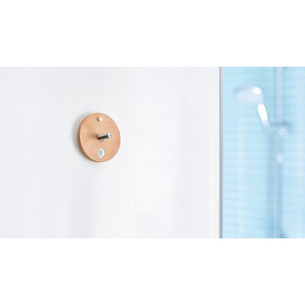 TESA - Aluxx Panier de douche d'angle en aluminium chromé inoxydable 19,2x20x9,2cm, Pose facile sans perçage (40200-00000-00) - large