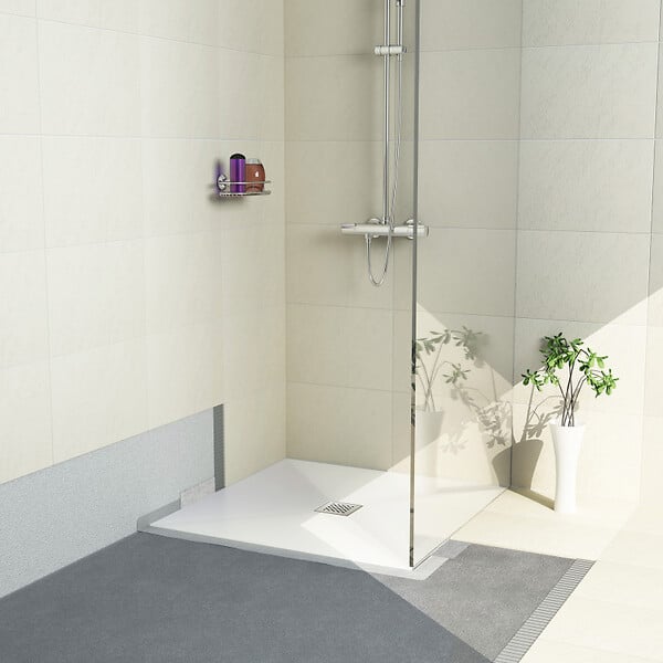 JACKON - Jackon Receveur de douche à carreler Aqua Centré 1800x900x40mm siphon vertical offert (4512091 + 4512008) - large