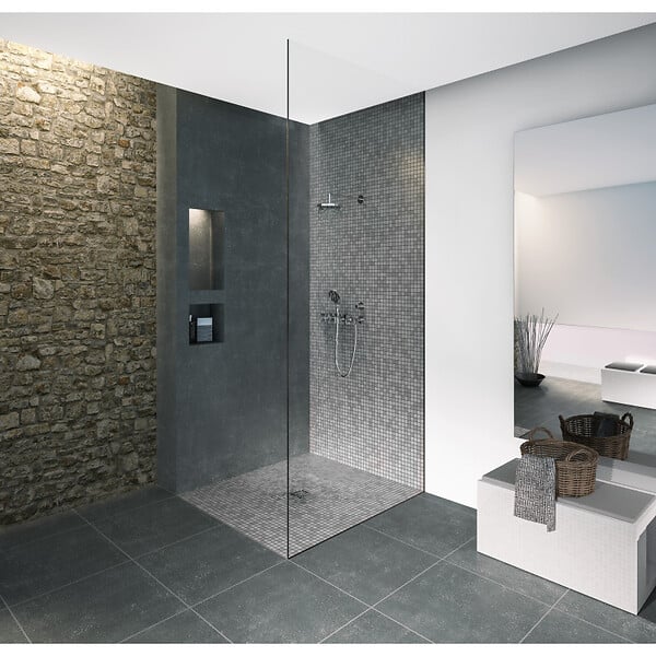 JACKON - Jackon Receveur de douche à carreler Aqua Centré 1800x900x40mm siphon vertical offert (4512091 + 4512008) - large