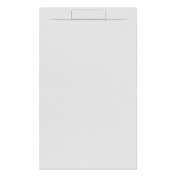 SWISS AQUA TECHNOLOGIES - Swiss Aqua Technologies Fusion Receveur de douche 140x80cm en marbre coulé, Blanc (SATFU14080BL) - large