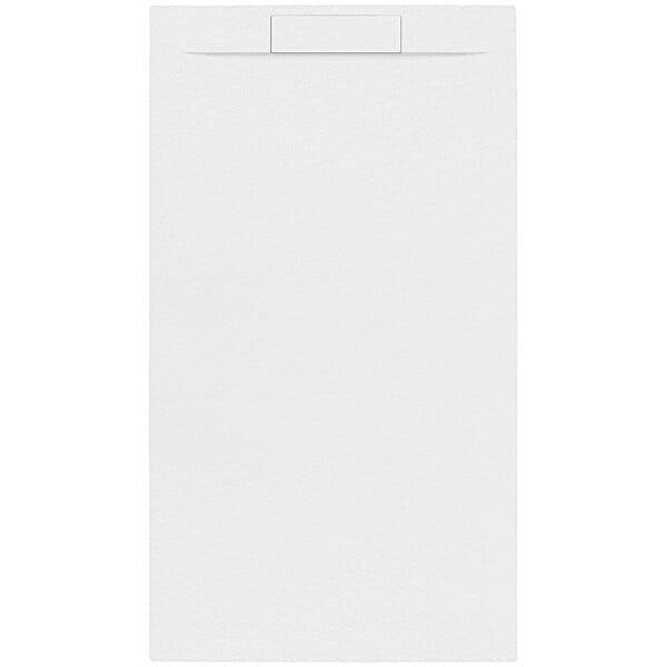 SWISS AQUA TECHNOLOGIES - Swiss Aqua Technologies Fusion Receveur de douche 140x90cm en marbre coulé, blanc (SATFU14090BL) - large