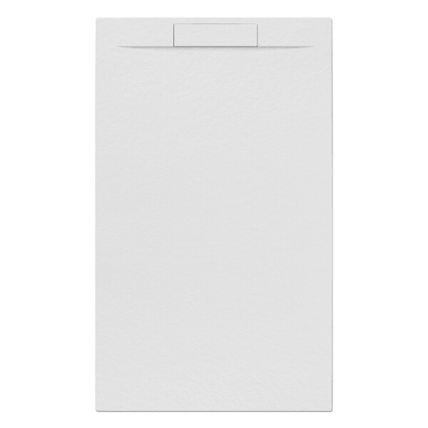 SWISS AQUA TECHNOLOGIES - Swiss Aqua Technologies Fusion Receveur de douche 120x80cm en marbre coulé, Blanc (SATFU12080BL) - large