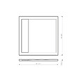 CERAMIA - Ceramia Alda Receveur de douche 90x90cm en pierre de synthèse durable, noir mat (ALD15-9090N) - vignette