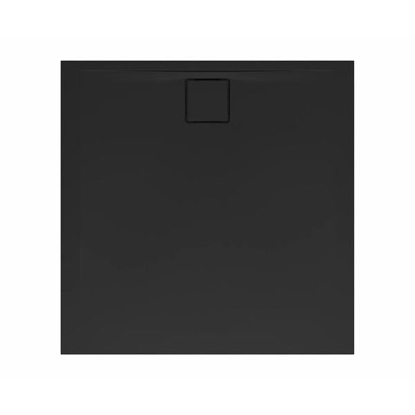 SWISS AQUA TECHNOLOGIES - Swiss Aqua Technologies Vision Receveur de douche 90x90cm + Siphon Eslim90. Marbre coulé, noir (SATSVVI90QC-S) - large