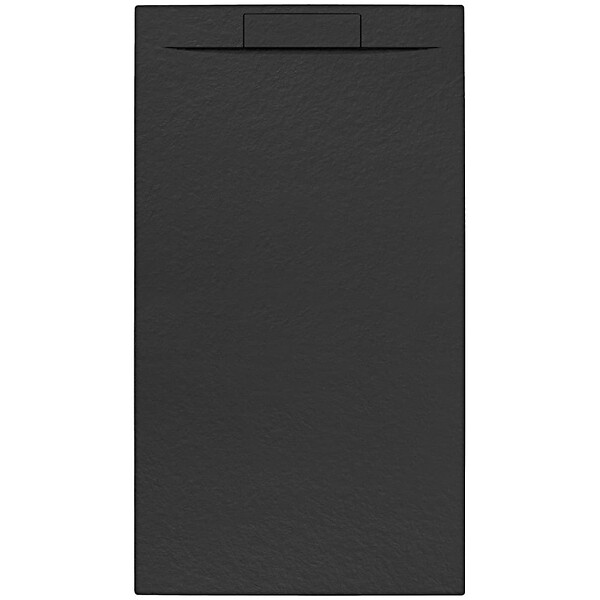 SWISS AQUA TECHNOLOGIES - Swiss Aqua Technologies Fusion Receveur de douche 120x80cm en marbre coulé, Noir (SATFU12080G) - large