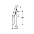 GROHE - Rainshower SmartActive 130 Cube douchette 3 jets, chrome (G26550000) - vignette