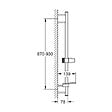 GROHE - Rainshower SmartActive barre de douche 90 cm Ø 22 mm avec tablette porte-savon, chrome (G26603000) - vignette