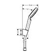 HANSGROHE - Set de douche Porter S/ Crometta Ecosmart Hansgrohe - Flexible 160mm - 1 jet - Blanc chromé - vignette