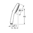 GROHE - Grohe Vitalio Comfort 110 douchette 2 jets, chrome (G26926001) - vignette
