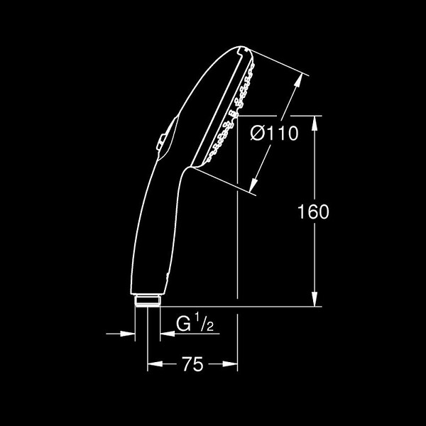 GROHE - Vitalio Start 110 douchette à main 2 jets, chrome (G26948001) - large