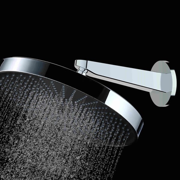 SWISS AQUA TECHNOLOGIES - Douche de tête 1 jet ronde, diamètre 30 cm, noir/chrome (SATBSHS81) - large