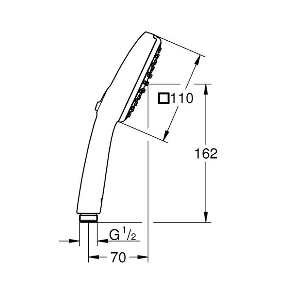 GROHE - Vitalio Comfort 110 douchette à main 2 jets, chrome (G26925001) - large