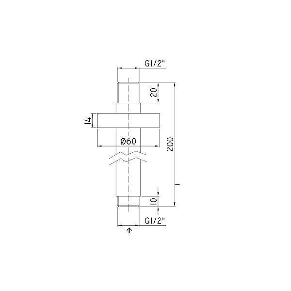 OPTIMA - Bras de douche Optima plafond chromé OPB004 - large